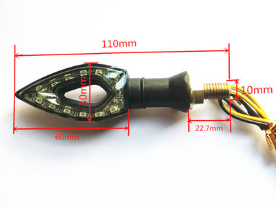 CF Euro LED Turn Signal Indicators - Universal Fit For Sportbikes (CBR, Ninja, R6, GSXR, Etc.)