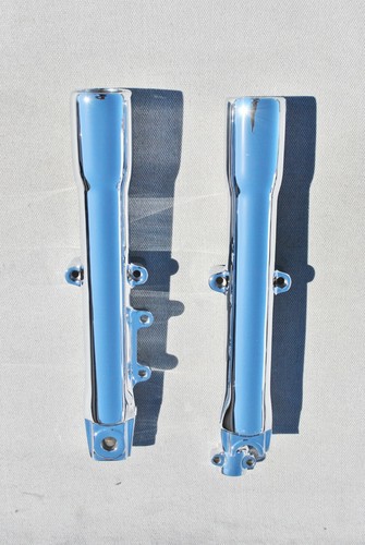 Harley Davidson Heritage FLSTC 2011-2017 Chrome Lower Slider Fork Legs Exchange - Foto 4 di 18