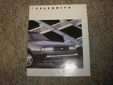 RARE Vintage 1988 Chevy Celebrity Spec Sheet Factory Sales Brochure Free SHIP