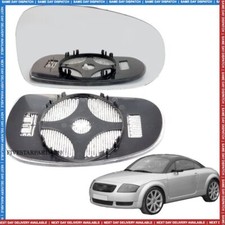 Right Driver side wing mirror glass for Audi TT 1999-2006 Heated