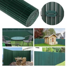 PVC Slat Garden Green Fence Panel Bamboo Screening Roll UV/Wind Screen Fencing