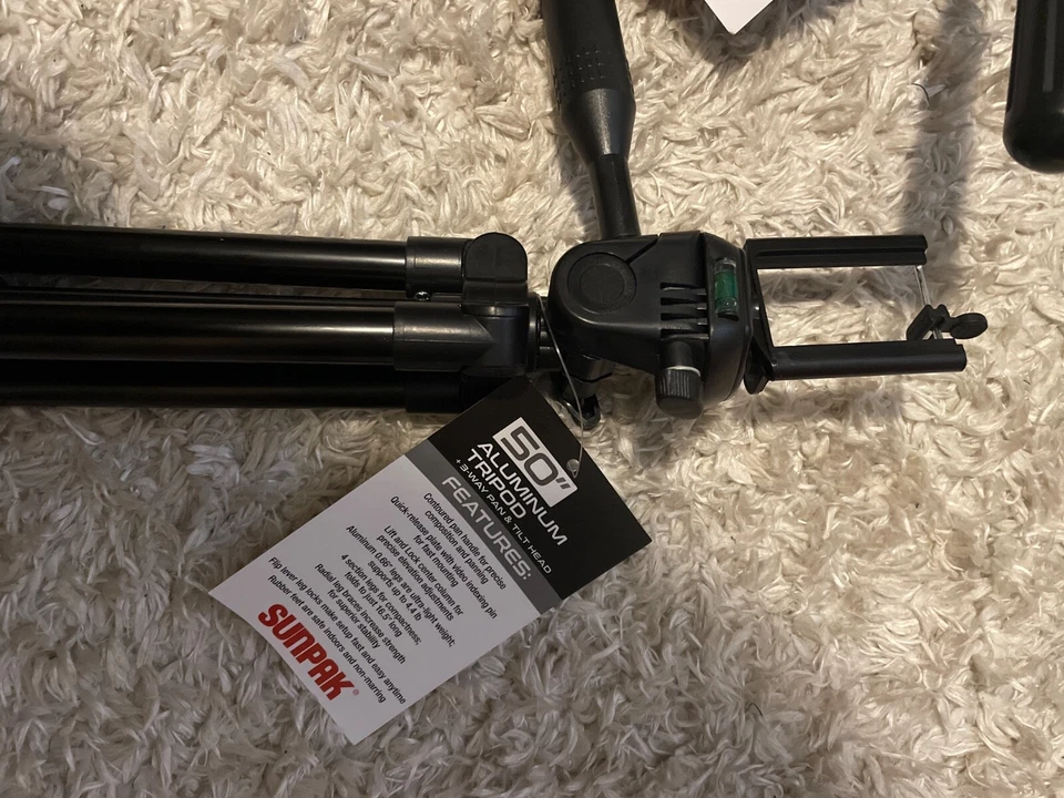 Soporte trípode Sunpak para teléfono y cámara - 50 y 58 pulgadas. Nuevo. Vendo ambos.  Foto 4 de 4