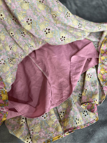 ASTR The Label Dress Womens Size XS Multicolor Olivette Floral Midi Ruffle NWT - Picture 14 of 14