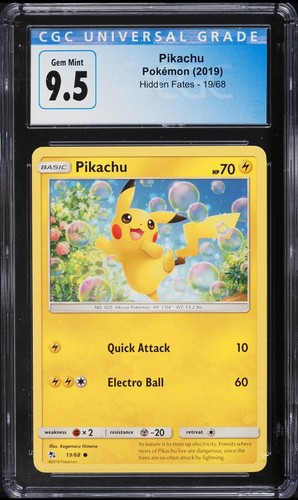 Pikachu graded CGC 9.5 for sale on eBay
