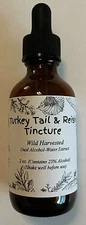 Wild Harvested Turkey Tail & Reishi Mushroom Double Extract Tincture 2 oz