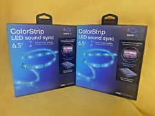 Tzumi Aura LED ColorStrip Sound Sync Lights, 6.5' Easy To Use USB - Lot of 2