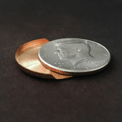 Slippery Expanded Shell (Half Dollar) Magic Accessories Magician Magic Tricks