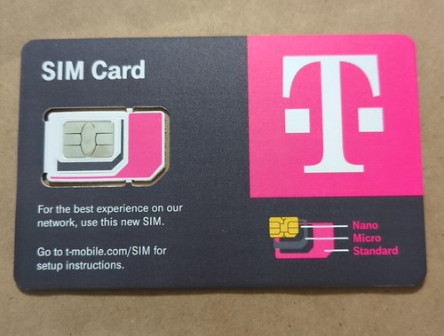 T-MOBILE Factory Triple Cut SIM Card R15 "3 in 1" NANO • 4G 5G LTE • NEW