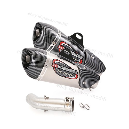 51mm For Suzuki GSXR 750 GSXR600 2011-2025 Steel Muffler Exhaust Tips Mid Pipe - Picture 7 of 12
