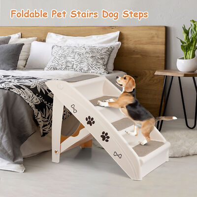 Dog Stairs Foldable Pet Stairs with 4-Step Design for Beds Pet