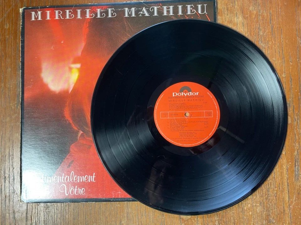 Mireille Mathieu – Sentimentalement Vôtre LP Vinyl 1977 Pop VG - Image 4 of 4