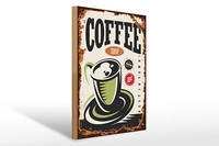Holzschild Retro 30X40 Cm Kaffee Coffee Shop Premium Deko Schild Wooden Sign