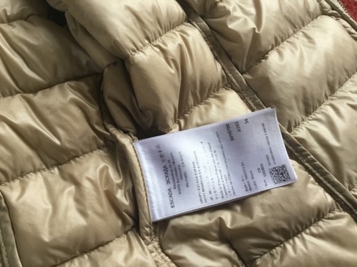 ESCADA Down Coat Quilted Puffa Jacket Beige Real Down Coat size 34 UK 8 - Picture 9 of 15