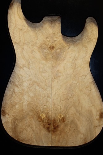 Libro chitarra figurato in acero argento, burl/pizzo top abbinato. - Foto 4 di 7
