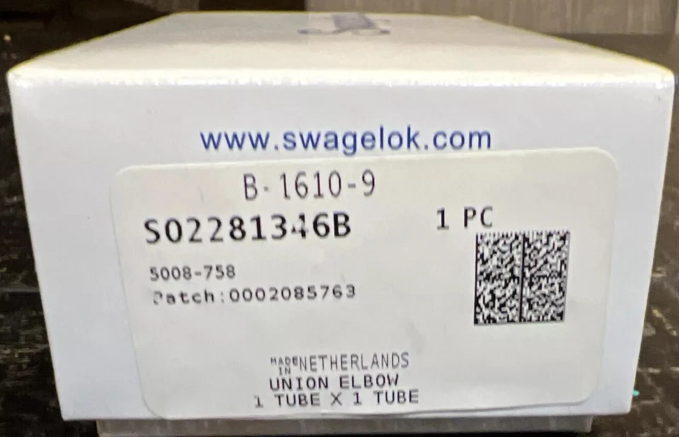 1" Tube OD Brass Union Elbow Fitting Swagelok  B-1610-9 - Image 3 of 3