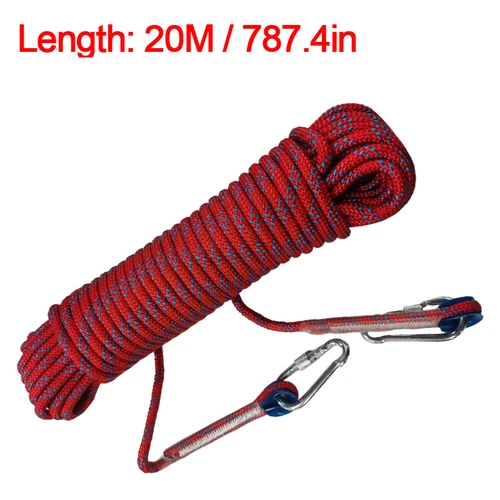 20m Heavy Duty Rock Mountain Climbing Rope Cord Outdoor Safety Use Emergency UK - Picture 5 of 9