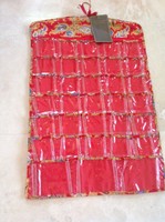 Raymond Waites Hanging Jewelry Organizer Red Gold Blue Paisley 66 Pockets Raymond Waites Hanging Jewelry Organizer Red Gold Blue Paisley 66 Pockets