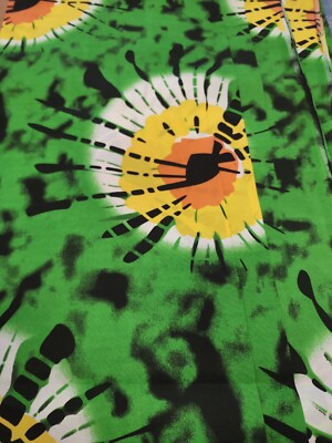 Recycled Indonesia Fabric Color Burst Green  36 Wide Sold by the Yard 