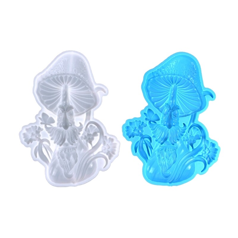 Mushroom Man Resin Mold Fine Carved Silicone Mold for Wall Desktop Décoration