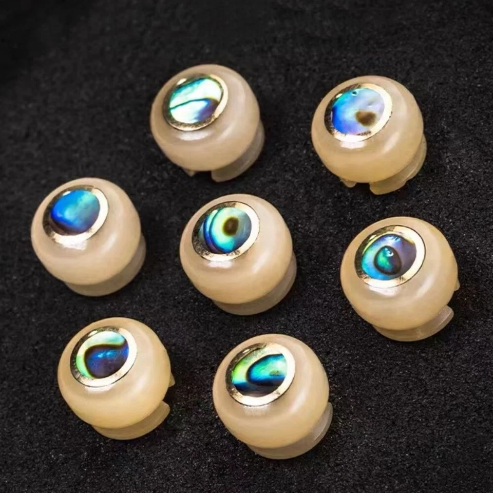 Juego de pasadores de tuerca de sillín de guitarra sin blanquear clavija de cuerda puente acústico Luthier Foto 3 de 4