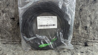 100 ft Armored Fiber Optic Patch Cord SC/APC - SC/APC, Simplex, Singlemode G657A