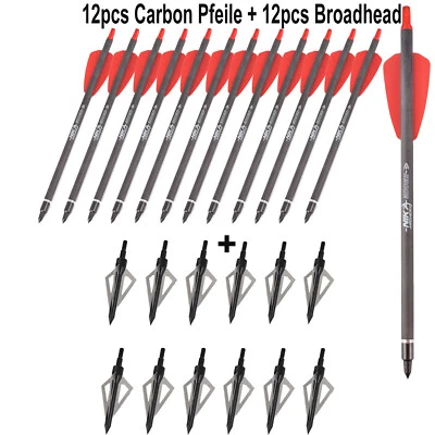 FORARCHERY-2020 Archery Armbrust Pfeile Carbon Bolzen für Ek Archery Adder Cobra System 7,5"