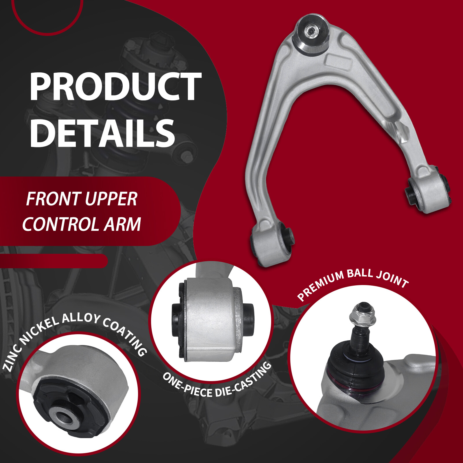 Maserati Quattroporte 2014-2022 FRONT+RIGHT+UPPER Control arm