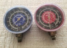 Two Robinair 11795 Pressure Gauge high side red and blue R22/R134A psi bar 9480
