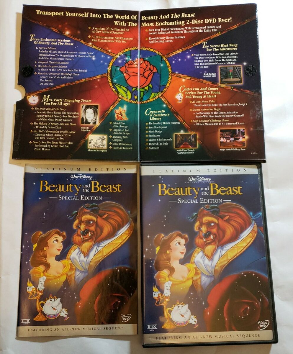 Beauty and the Beast (DVD,2002,2-Disc, Special Edition) Authentic 
