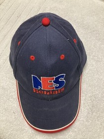NES Rentals mens baseball cap blue embroidered adjustable 