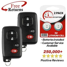 2x Remote Smart AC Button Key Fob For Toyota (HYQ14AAB 3370)