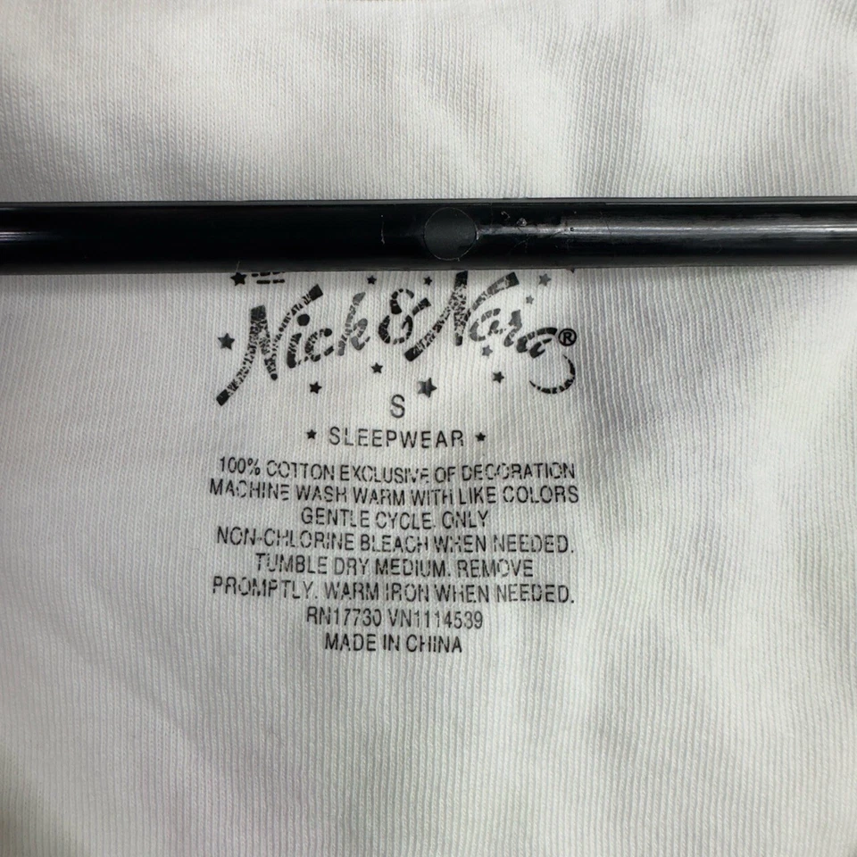 Nick Nora Nightgown Womens S White Save the Bees Sleeveless Lounge Whimsical - Image 4 of 4