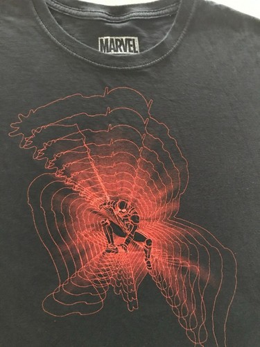 T-Shirt Officiel Marvel Spiderman Spider Punk - Taille L - Bleu - 100% Coton - Neuf Sans étiquettes