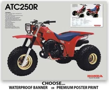 1983 Honda ATC 250R Flyer Poster Banner Ad OEM Brochure Specs