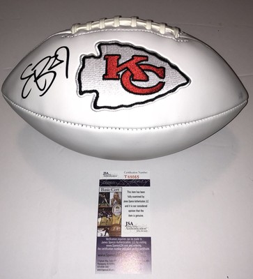 Eric Berry Autographed Ball White Logo Coa Autographed Footballs