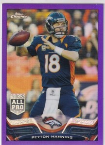 PEYTON MANNING   2013 Topps Chrome Purple Refractor #1 372/499 Broncos