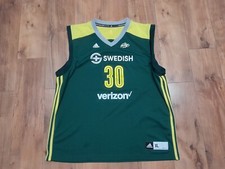 Breanna Stewart #30 Seattle Storm Swedish Verizon Adidas Jersey Men's XL WNBA 