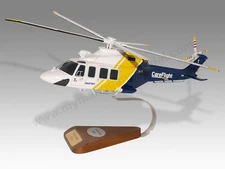 AgustaWestland AW139 CareFlight Desk Wood Helicopter New Model Large Scale 1/48
