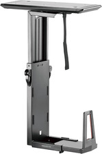 CPU under Desk Mount Bracket Rack, Adjustable Computer Tower Desk Mount with Sli