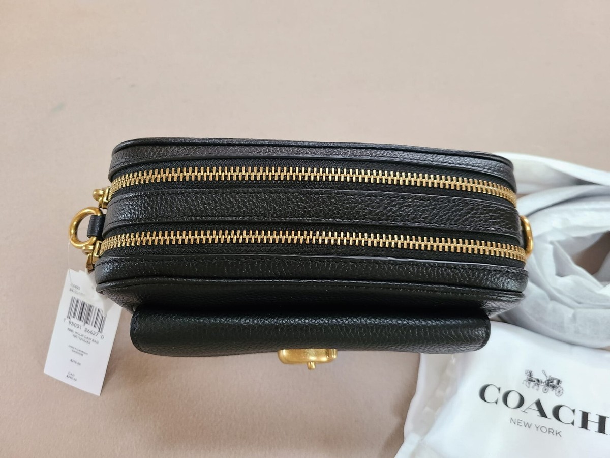 NWT COACH BLACK WILLOW CAMERA CROSSBODY BAG C0823 | eBay