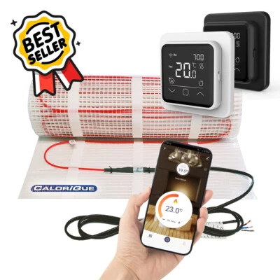 CALORIQUE Twin-Heizkabelmatten elektrische Fußbodenheizung Premium 150-200 W/m² /1 - 24 m²