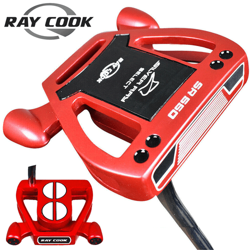 RAY COOK SR-550 RED 2 BALL SPIDER PUTTER 35" +MIDSIZE GRIP / RIGHT HAND PUTTER