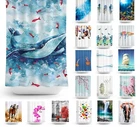 Extra Long Fabric Bathroom Shower Curtain Floral Nautical  180 Wide 200cm Drop