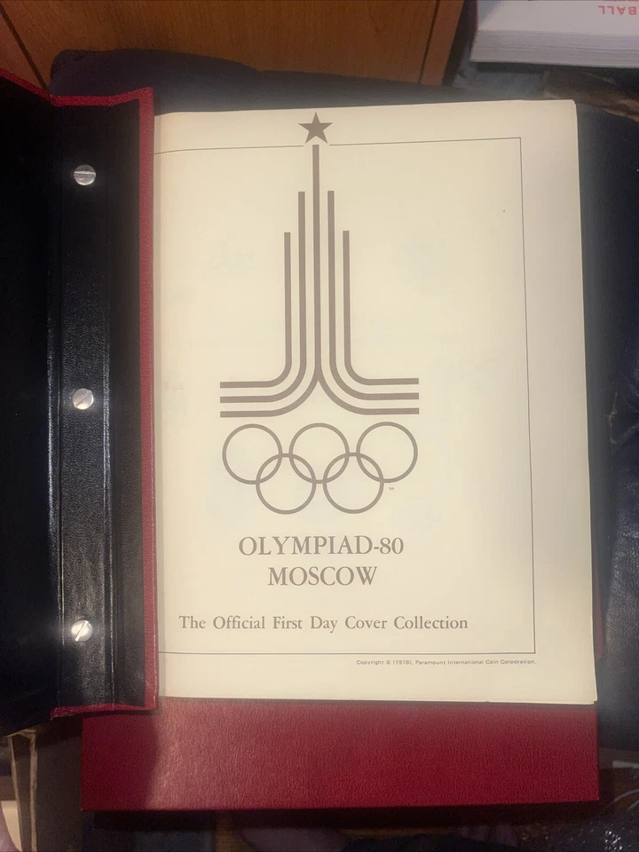 1980 Olympic Stamp Program Book First Day Cover Collection Events - Image 2 of 4