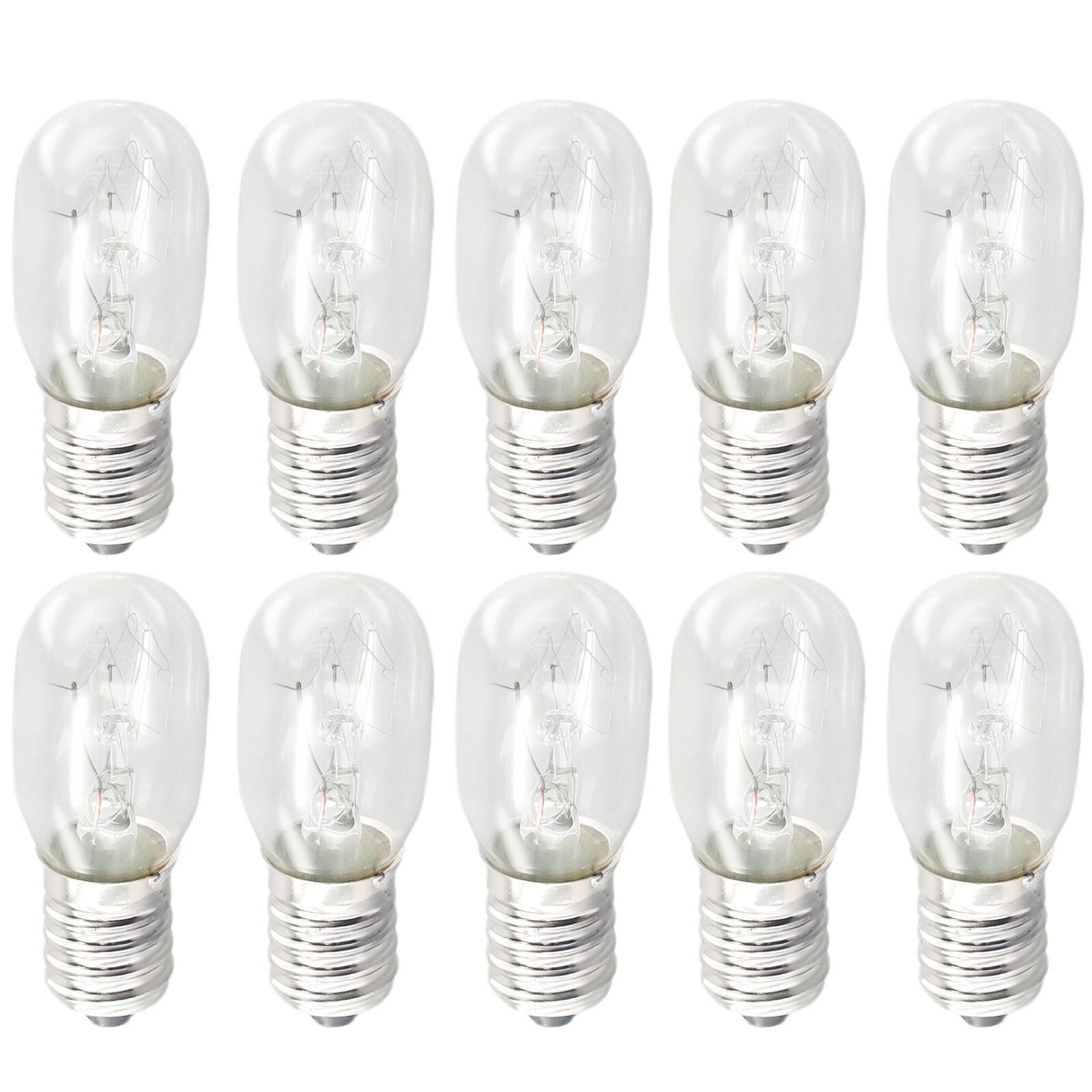 10 Pack 15W E14 Screw Pygmy Bulbs for Salt Lamps Oven Fridge