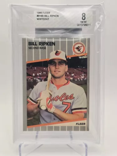 1989 Fleer 616 Bill Ripken White Out BGS 8 NM-MT