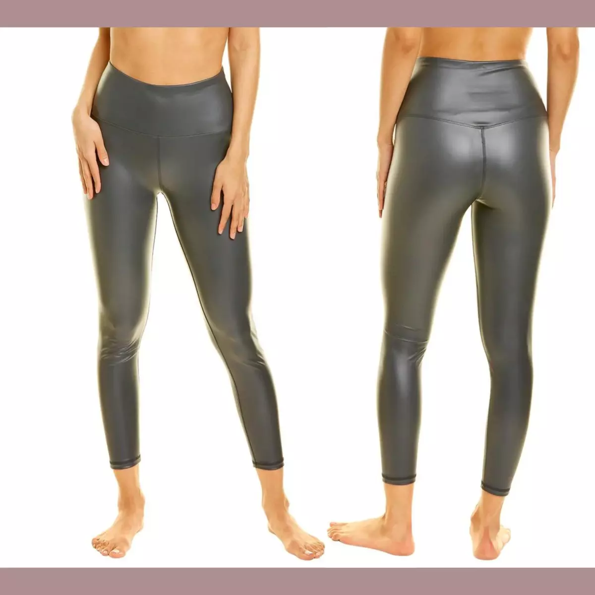 NWT X by Gottex Small Reflective High Waist Faux Leather