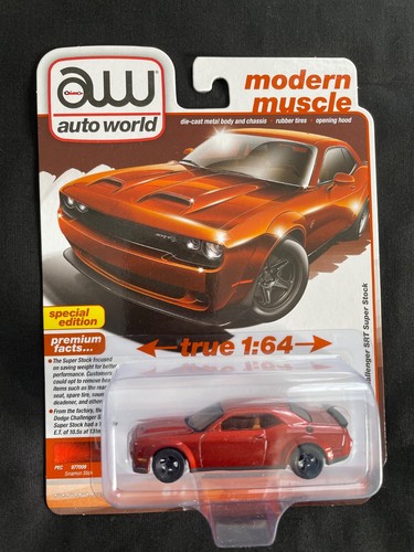 Auto World 2021 Dodge Challenger SRT Super Stock - 1/64 - Sinamon Stick Orange - Picture 5 of 6