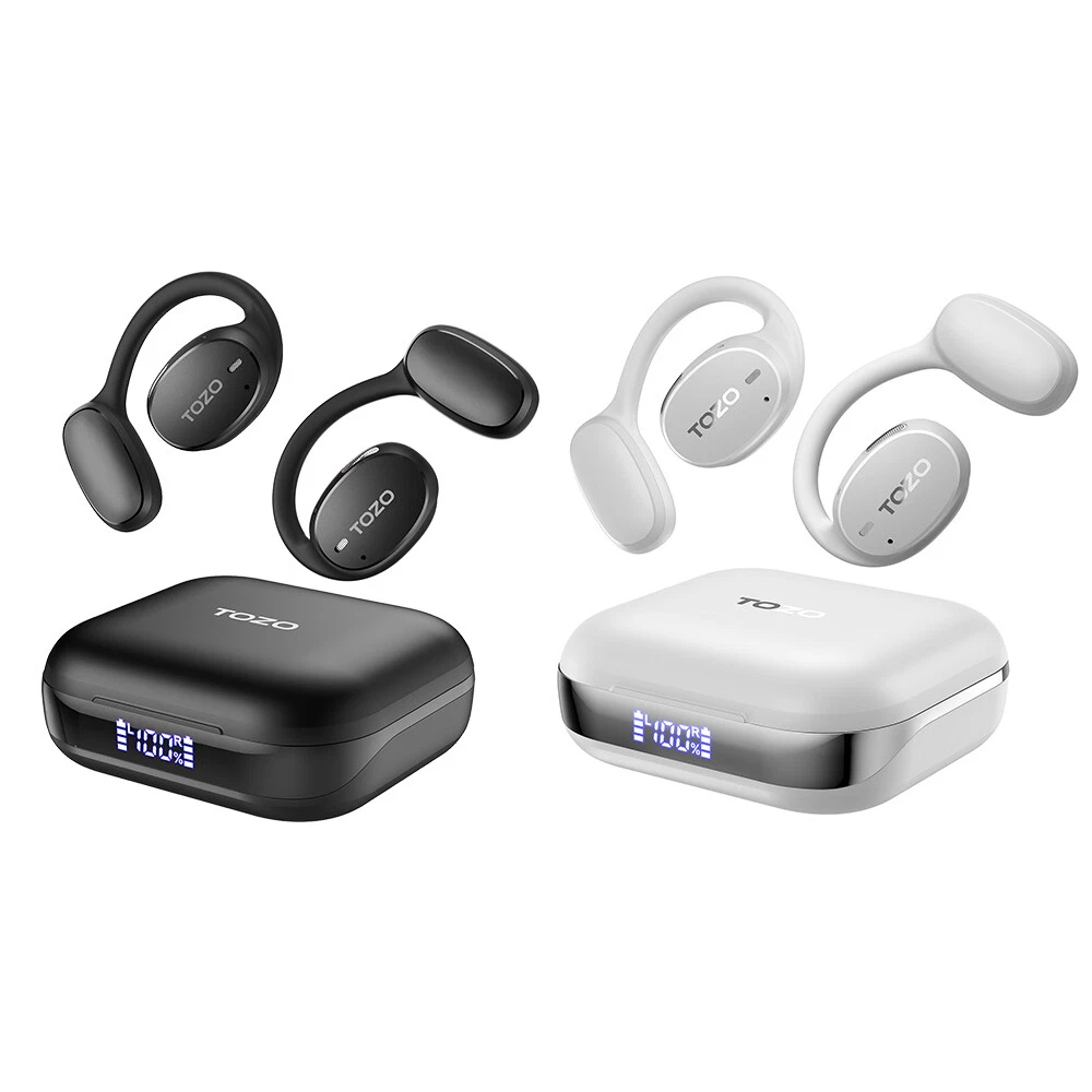 TOZO OpenEgo True Wireless Open Ear Headphones Bluetooth Sport Earbuds Earhooks