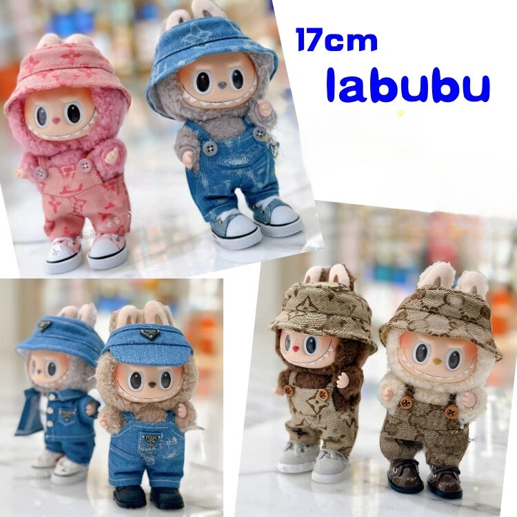 POPMART 17cm Monster LABUBU Habillage Bébé Cowboy Chapeau + Bretelles Sans Jouets  